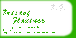 kristof flautner business card